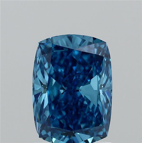 1.5ct Cushion FANCY VIVID BLUE VVS2 Lab Created Diamond
