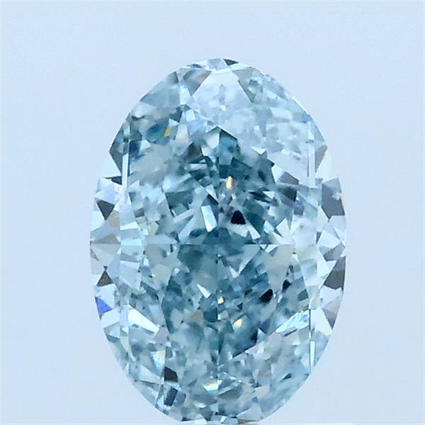 1.01ct Oval FANCY GREEN BLUE VS1 Lab Created Diamond
