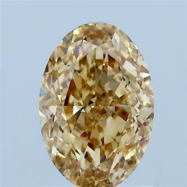 1.52ct Oval FANCY BROWNISH YELLOW VS1 Lab Created Diamond