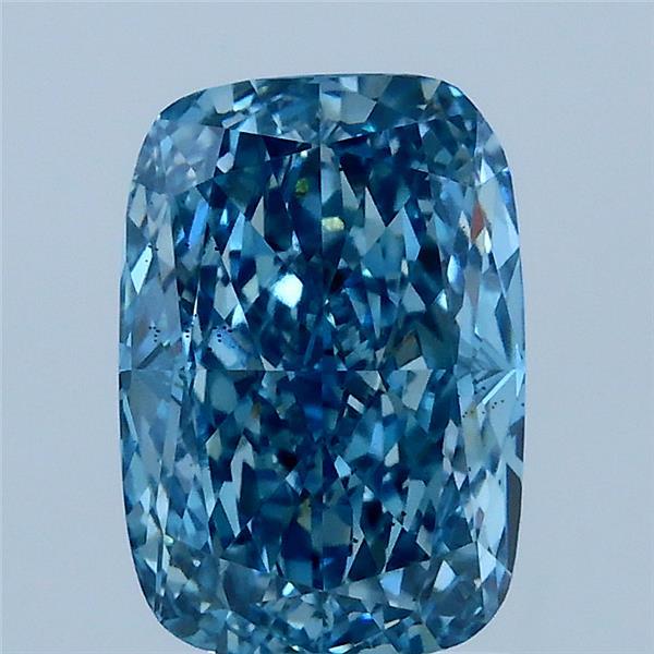 2.08ct Cushion FANCY VIVID BLUE VS2 Lab Created Diamond