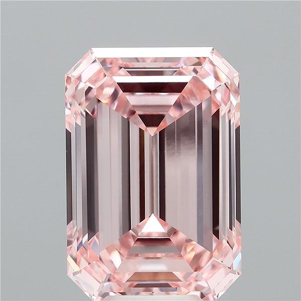 9.08ct Emerald FANCY INTENSE PINK VVS2 Lab Created Diamond