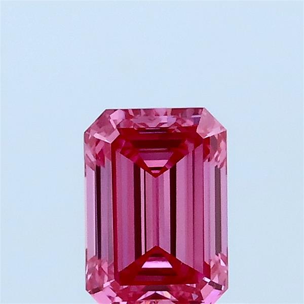 0.6ct Emerald FANCY VIVID PINK VS1 Lab Created Diamond