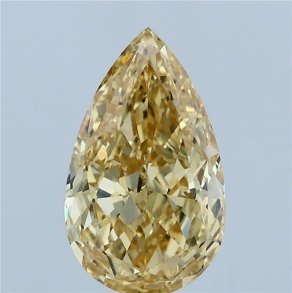 3.26ct Pear FANCY INTENSE YELLOW VVS2 Lab Created Diamond