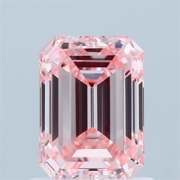 1.04ct Emerald FANCY INTENSE PINK VVS2 Lab Created Diamond