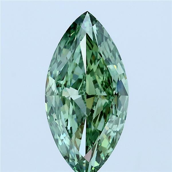 2ct Marquise FANCY VIVID GREEN VS1 Lab Created Diamond