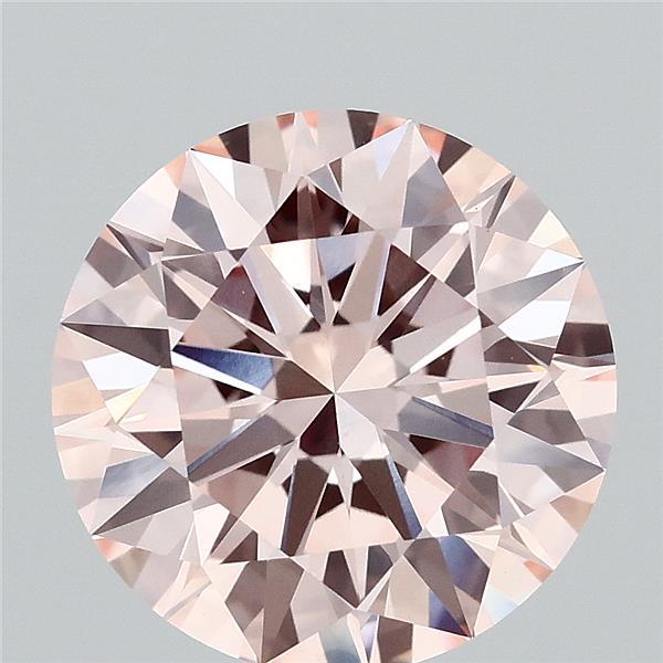 3.7ct Round FANCY PINK VVS2 Lab Created Diamond