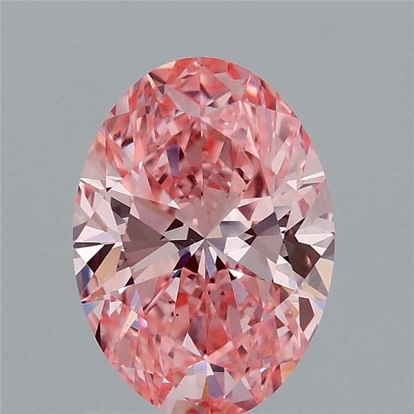 1.52ct Oval FANCY VIVID PINK VS1 Lab Created Diamond