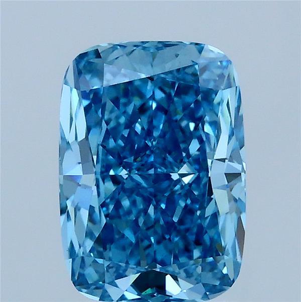 2.07ct Cushion FANCY VIVID BLUE VS1 Lab Created Diamond