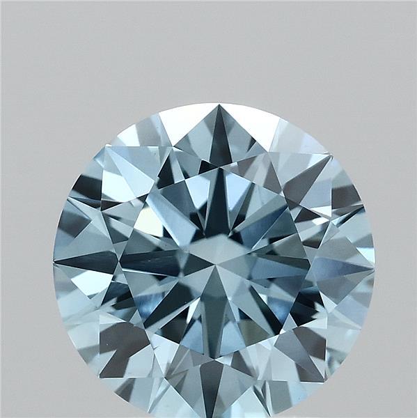 2.17ct Round FANCY VIVID BLUE VS1 Lab Created Diamond