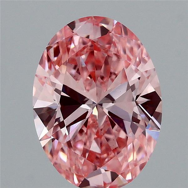 2.01ct Oval FANCY VIVID PINK VS1 Lab Created Diamond