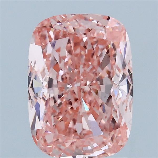 2ct Cushion FANCY VIVID PINK VS2 Lab Created Diamond
