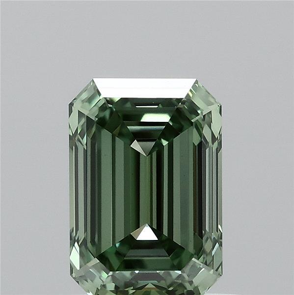 1.02ct Emerald FANCY VIVID GREEN VVS2 Lab Created Diamond