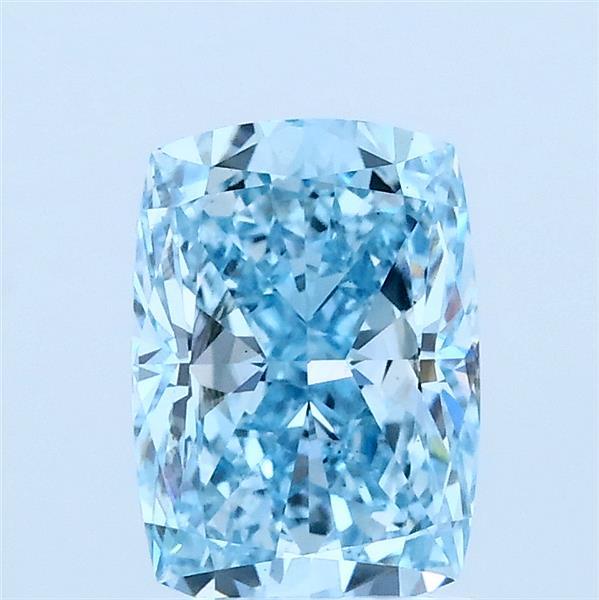 1.51ct Cushion FANCY VIVID BLUE VS2 Lab Created Diamond