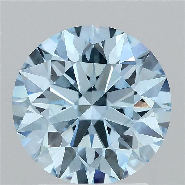 2.32ct Round FANCY VIVID BLUE VS1 Lab Created Diamond