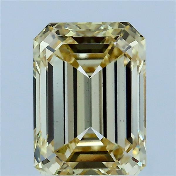 2.07ct Emerald LIGHT YELLOW VS2 Lab Created Diamond