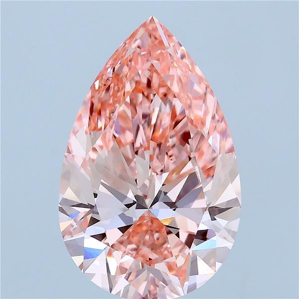 4.01ct Pear FANCY VIVID PINK VS1 Lab Created Diamond