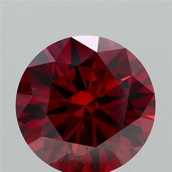 4.06ct Round FANCY BROWNISH ORANGE VS2 Lab Created Diamond