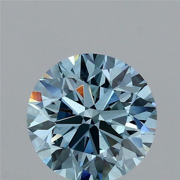 2.11ct Round FANCY VIVID BLUE VS1 Lab Created Diamond