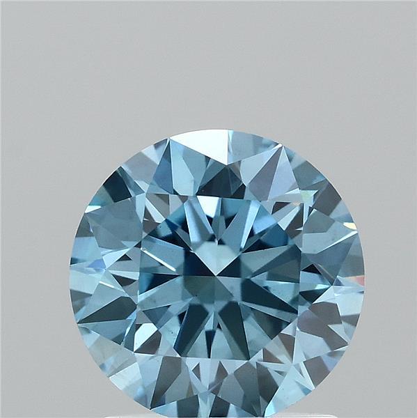 1.48ct Round FANCY VIVID BLUE VS1 Lab Created Diamond