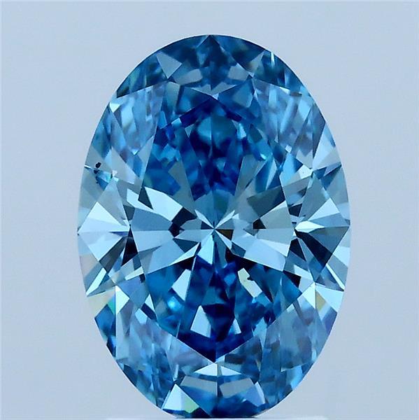 2.07ct Oval FANCY VIVID BLUE VS1 Lab Created Diamond