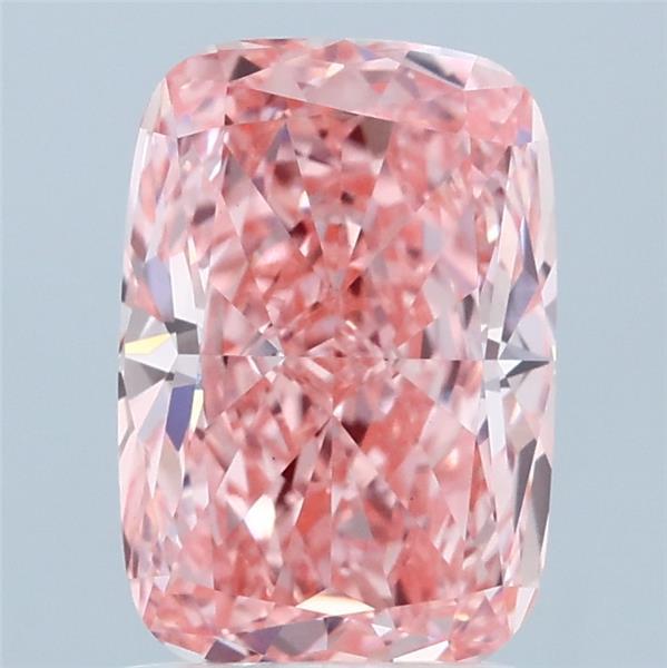 2ct Cushion FANCY VIVID PINK VS1 Lab Created Diamond