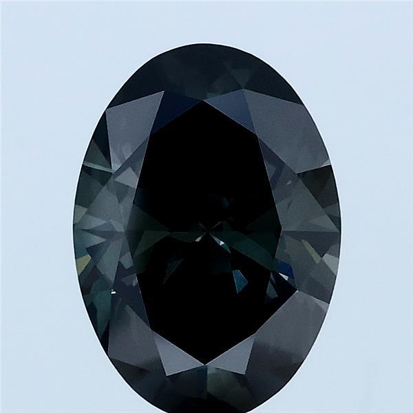 2.03ct Oval FANCY GREY VVS2 Lab Created Diamond