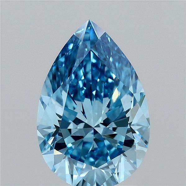 2.11ct Pear FANCY VIVID BLUE VS1 Lab Created Diamond