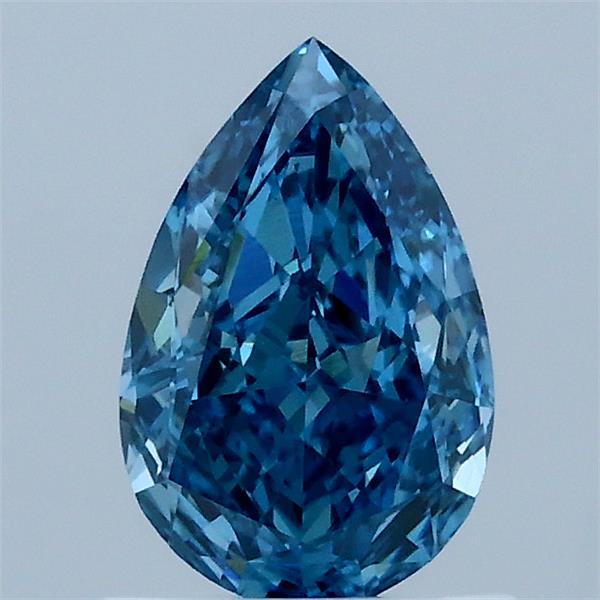 1ct Pear FANCY VIVID BLUE VS1 Lab Created Diamond