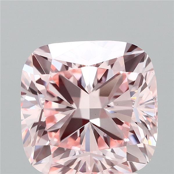 2.68ct Cushion FANCY VIVID PINK VS1 Lab Created Diamond
