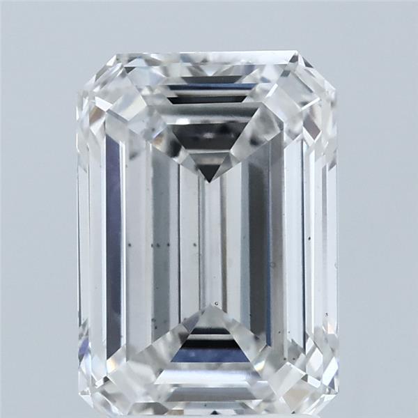 2.6ct Emerald F VS2 Lab Created Diamond