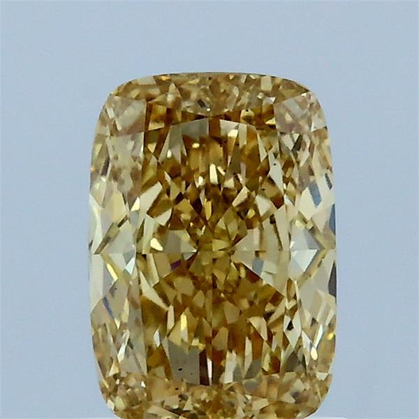 1.11ct Cushion FANCY INTENSE YELLOW VS2 Lab Created Diamond