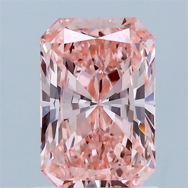 1.13ct Radiant FANCY VIVID PINK VVS2 Lab Created Diamond