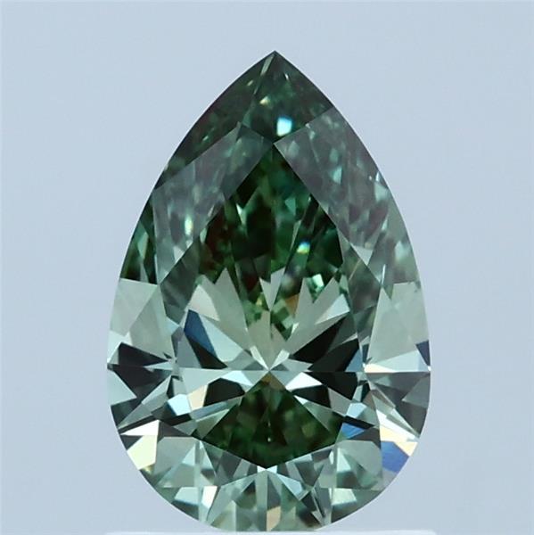 1.01ct Pear FANCY VIVID GREEN VS1 Lab Created Diamond