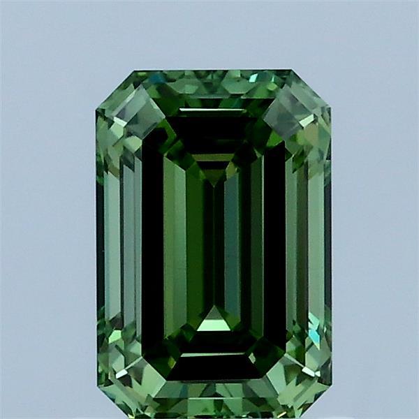 1.08ct Emerald FANCY VIVID GREEN VS1 Lab Created Diamond