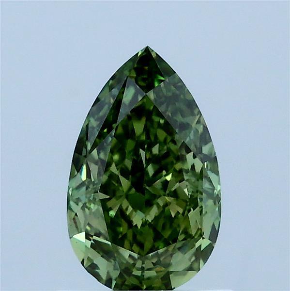 1.03ct Pear FANCY VIVID GREEN VS1 Lab Created Diamond