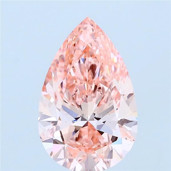 1.55ct Pear FANCY VIVID PINK VS1 Lab Created Diamond