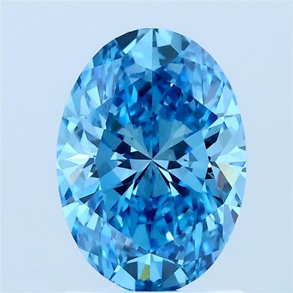 1.06ct Oval FANCY VIVID BLUE VVS2 Lab Created Diamond