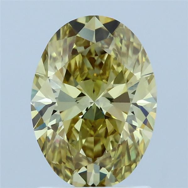 1.5ct Oval FANCY YELLOW VVS2 Lab Created Diamond