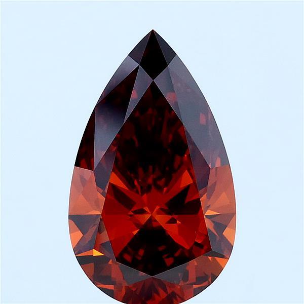 3.05ct Pear FANCY DEEP ORANGE VS1 Lab Created Diamond