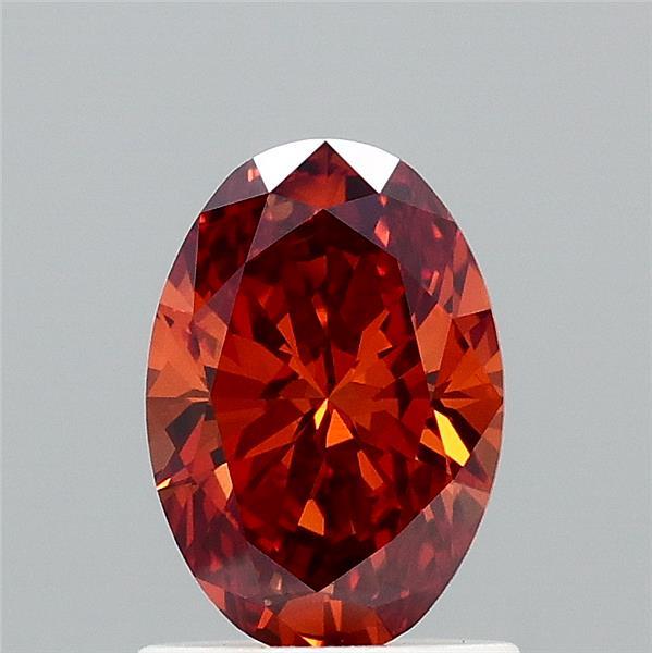 1ct Oval FANCY INTENSE BROWNISH ORANGE VS1 Lab Created Diamond