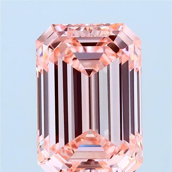 2.01ct Emerald FANCY INTENSE PINK VVS2 Lab Created Diamond