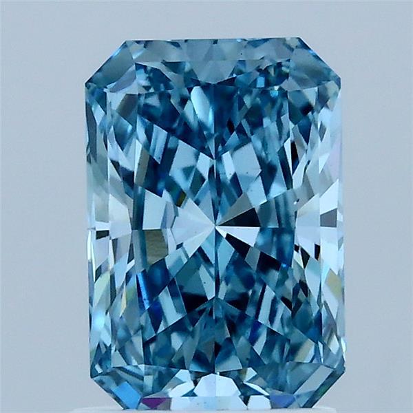 1.5ct Radiant FANCY VIVID BLUE VS1 Lab Created Diamond