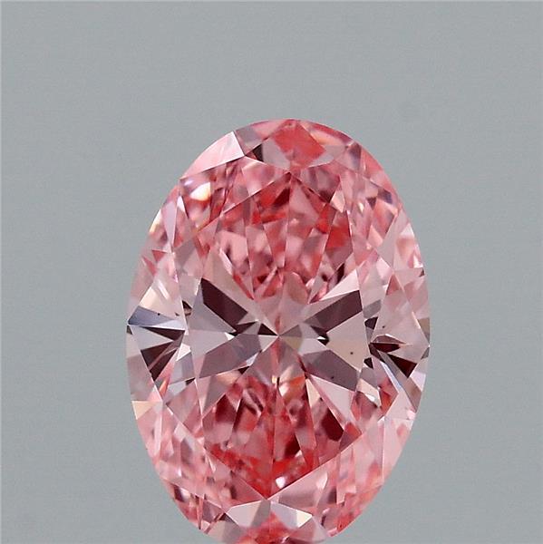 1.59ct Oval FANCY VIVID PINK VS1 Lab Created Diamond