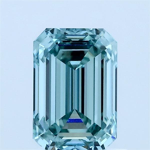 1.07ct Emerald FANCY INTENSE BLUISH GREEN VVS2 Lab Created Diamond