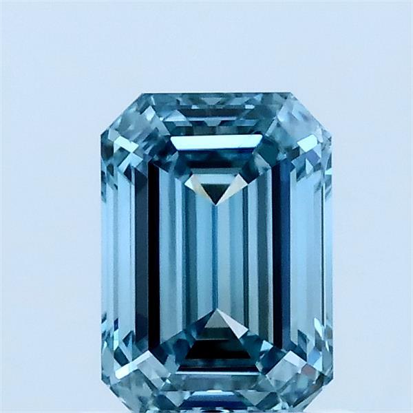 1.01ct Emerald FANCY VIVID GREENISH BLUE VS2 Lab Created Diamond