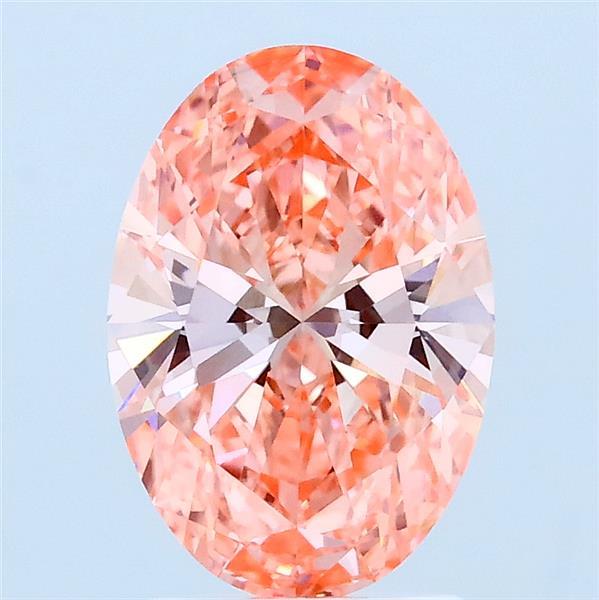 1.55ct Oval FANCY VIVID PINK VS1 Lab Created Diamond