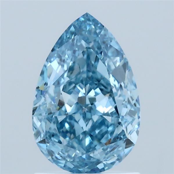 1.53ct Pear FANCY VIVID BLUE VVS2 Lab Created Diamond