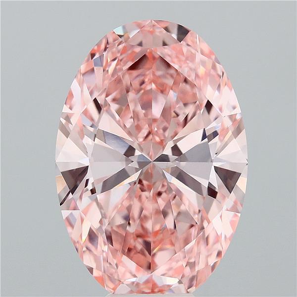 10.02ct Oval FANCY VIVID PINK VVS2 Lab Created Diamond
