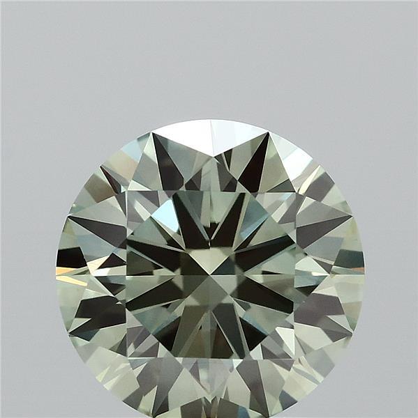1.63ct Round FANCY VIVID GREEN VVS2 Lab Created Diamond