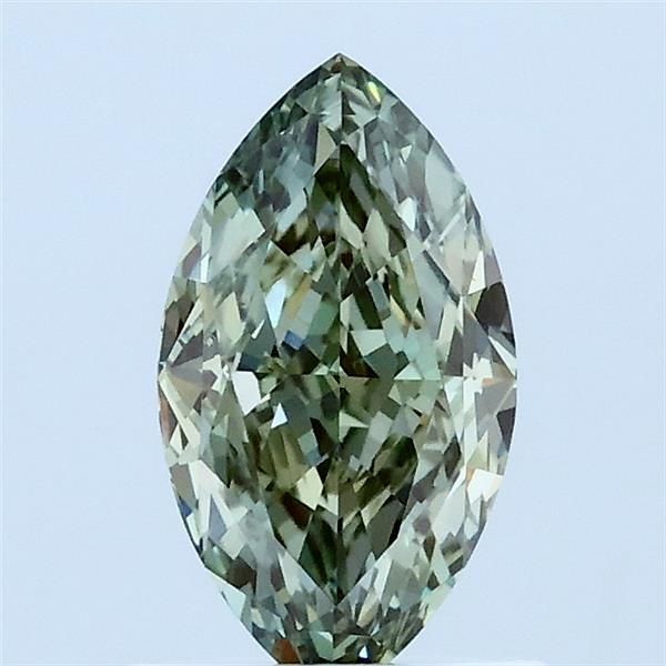 1.03ct Marquise FANCY INTENSE GREEN VVS2 Lab Created Diamond